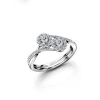 ราคา Jubilee Diamond แหวนเพชร Double Love Hooked Ring รุ่น R19511EW - WG 58 (MKP0773308)