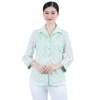 ราคา MIKIKO เสื้อเชิ้ต ผู้หญิง ลูกไม้ ราเชล แขนยาว เขียว XL (MKP1868687)