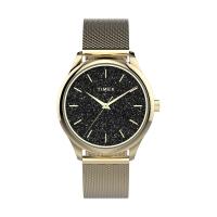 ราคา TIMEX TM-TW2V01300 GOLD BLACK GLITTER นาฬิกาข้อมือผู้หญิง สีทอง (MKP1109655)