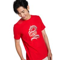 ราคา PACIFIC UNION เสื้อยืดผู้ชายแขนสั้น พิมพ์ลายตรุษจีน สีแดง 2XL (CDS16906570)