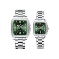 ราคา NAVIFORCE นาฬิกาข้อมือคู่ ผู้หญิง ผู้ชาย NF9239 สายสแตนเลส 35&28 mm สีเงิน หน้าปัดเขียว (MKP1872716)