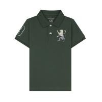 ราคา GIORDANO เสื้อโปโลเด็กผู้ชาย Lycra Pique Lion Embroidery Polo สีเขียวSycamore Green 15.5 (MKP1874183)