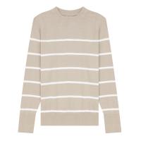 ราคา GIORDANO เสื้อสเวตเตอร์ไหมพรมผู้หญิง Loose Stripe Pullover Sweater สีกากี Wood Drill x Snow White XXL (MKP1875391)