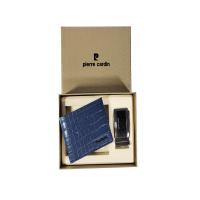 ราคา PIERRE CARDIN ชุดของขวัญกระเป๋าธนบัตร+เข็มขัด รุ่น G1151BCC-J4 BL สีกรม One Size (MKP1875417)