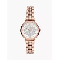 ราคา EMPORIO ARMANI นาฬิกาข้อมือผู้หญิง รุ่น AR11244,สาย Stainless steel, สีโรสโกลด์ (MKP1850555)