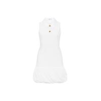 ราคา ASV (AW24)เดรสผู้หญิงแขนกุด คอปกโปโล ทรงบอลลูน จับจีบชายกระโปรง สีขาว L (MKP1879727)