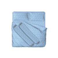 ราคา LOTUS ชุดผ้าปูที่นอน + ผ้านวม 5 ฟุต(6ชิ้น) รุ่น MILANO-05 สีฟ้า (MKP1881322)