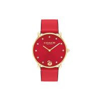 ราคา COACH นาฬิกาข้อมือผู้หญิง รุ่น CO14504386,สาย Leather, สีแดง (MKP1881844)