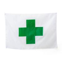 ราคา Q Flag Q FLAG ธงเซฟตี้ รูปกากบาท สีขาว-เขียว ขนาด 60x90 ซม. (แพ็ค 2 ผืน) (MKP1081515)