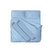 ราคา LOTUS ชุดผ้าปูที่นอน + ผ้านวม 6 ฟุต(6ชิ้น) รุ่น MILANO-05 สีฟ้า (MKP1881319)