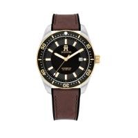 ราคา TOMMY HILFIGER นาฬิกาข้อมือผู้ชาย TH1792142,สาย Leather, น้ำตาล (MKP1881799)