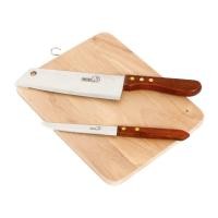 ราคา NIV ชุดเขียงไม้ยางพาราพร้อมมีด 2 เล่ม ขนาด 23 x 32 x 1.5 ซม. สีบีช (MKP0795053)