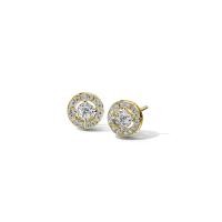 ราคา JUBILEE DIAMOND ต่างหูเพชร Lumiere Brique Halo Stud​ - สีโกลด์ (MKP1888156)