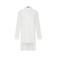 ราคา ASAVA ( AW24 )เสื้อเชิ้ตผู้หญิง แขนยาว ทรงหน้าสั้นหลังยาว สีขาว L (GRMKPPR000154862)
