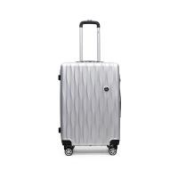 ราคา HQ LUGGAGE กระเป๋าเดินทาง ABS รุ่น 8866 ระบบล็อค 3 รหัส 4 ล้อคู่ ขนาด 24 นิ้ว - สีเงิน 24 In (MKP1889897)