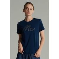 ราคา MC JEANS เสื้อยืดแขนสั้นผู้หญิง คอกลม สีกรมท่า MTSZ770 M (GRMKPPR000060064)