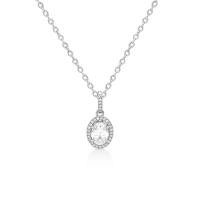 ราคา JEWELLISTA สร้อยพร้อมจี้รุ่น Solo เงินแท้ ประดับพลอย CZ สีโรเดียม (MKP1373567)