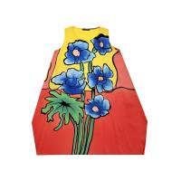 ราคา YODYOKO เดรสผู้หญิง-สีแดง : ลายดอกคอสมอสสีฟ้าบานสะพรั่ง Free Size (MKP1897791)