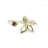 ราคา FINEJEWELTHAI แหวนโกเมน-แหวนผีเสื้อ-แหวนเพชร-แหวนเงิน-โกเมนแท้-เงินแท้925-แหวนพลอยแท้-แหวนประจำเดือนเกิด-ชุบทอง-R1443gm-g สีทอง 50 (MKP1379272)