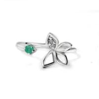 ราคา FINEJEWELTHAI แหวนมรกต-แหวนผีเสื้อ-แหวนเพชร-แหวนเงิน-มรกตแท้-เงินแท้925-แหวนพลอยแท้-แหวนประจำเดือนเกิด-R1443em สีเงิน 48 (MKP1373273)