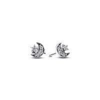 ราคา PANDORA ต่างหู Sparkling Moon & Star Stud Free Size (MKP1588907)