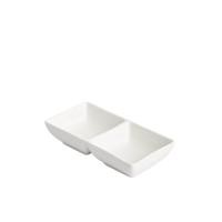 ราคา CENTRAL HOME ถ้วยน้ำจิ้ม 2 ช่อง Porcelain ขนาด 14x7 ซม. สีขาว (CDS16866676)