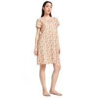 ราคา CLAUDIA'S ROMANCE ชุดนอนกระโปรงผู้หญิง แขนสั้นคอกลม พิมพ์ลายดอกไม้ สีเขียว L (CDS18421088)