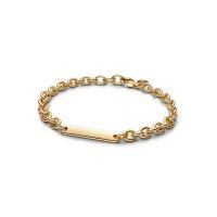 ราคา PANDORA สร้อยข้อมือ 14k Gold-plated link bracelet สีทอง 18cm (GRMKPPR000153634)