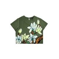 ราคา YODYOKO เสื้อครอปผู้หญิง - สีเขียว : ลายดอกกระดังงา Free Size (MKP1899934)