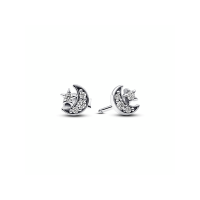 ราคา PANDORA ต่างหู Sparkling Moon & Star Stud Free Size (GRMKPPR000084353)