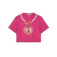 ราคา iCONiC เสื้อยืดผู้หญิงทรงครอป รุ่น HOT PINK PADLOCK CROPPED T-SHIRT สีชมพูเข้ม XL (MKP1906009)