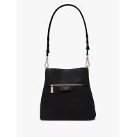 ราคา KATE SPADE NEW YORK กระเป๋าสะพายไหล่รุ่น Hudson Pebbled Leather Shoulder Bag สีดำ One Size (MKP1907458)