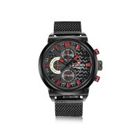 ราคา NAVIFORCE นาฬิกาข้อมือผู้ชาย NF9068 F สายสแตนเลสถักคลิปล็อค 45 มม. สีดำ (MKP0326451)