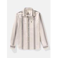 ราคา American Eagle เสื้อเชิ้ตผู้ชาย INT CF BD STRIPE OXFORD SHIRT สี ครีม XL (MKP1900427)