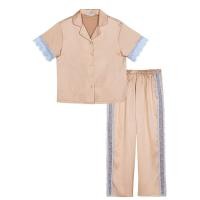 ราคา SABINA Sleepwear ผู้หญิง เซ็ตชุดนอน เสื้อแขนสั้น กางเกงขายาว - สีช็อคโกแลต S-M (MKP1898672)