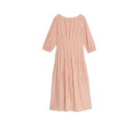 ราคา Marks & Spencer ชุด Midi เดรสผู้หญิง Linen Rich Asymmetrical Beach สี Marmalade 8 Regular (CDS19532349)
