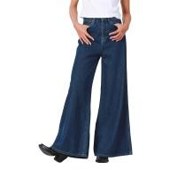 ราคา WRANGLER กางเกงยีนส์ผู้หญิง คอลเลคชั่น Everyday with Wrangler เอวกลาง ทรงขากว้าง สียีนส์เข้ม 24 EU (MKP1909303)