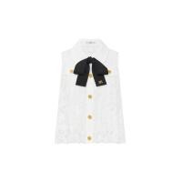 ราคา ASV (RS25) เสื้อเบลาส์ผู้หญิง แขนกุด แต่งโบว์ผูกคอ อัดพลีท ผ้าลูกไม้ สีขาว S (MKP1924996)