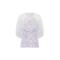 ราคา ASV (RS25) เสื้อเบลาส์ผู้หญิง คล้องคอ แขนเคป ซิปหลัง ผ้าลูกไม้ สีม่วง S (MKP1925048)