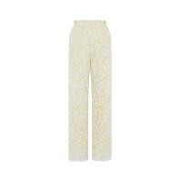 ราคา ASV (RS25)กางเกงผู้หญิงขายาว ทรงตรง เอวสูง ผ้าลูกไม้ สีเหลือง S (MKP1925051)