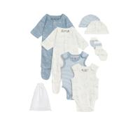 ราคา MARKS & SPENCER KIDS ชุดเซ็ตเด็กเล็กยูนิเซ็กส์ Starter Set Pure Cotton Premature Elephant 8 ชิ้น สี Blue Mix 4lb Premature (CDS19527185)