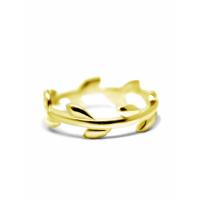 ราคา FINEJEWELTHAI แหวนผู้หญิง แหวนเกลี้ยง รูปใบมะกอก เงินแท้ สีทอง 59 (MKP1925941)