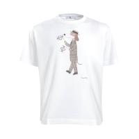 ราคา DAKS เสื้อยืดคอกลมผู้ชายแขนสั้น สีขาว M (MKP1925165)