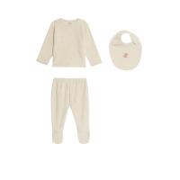 ราคา MARKS & SPENCER KIDS ชุดเซ็ตเด็กเล็กยูนิเซ็กส์ Cotton RIch Bib 3 ชิ้น สี Latte 6-9 Month (CDS19527321)