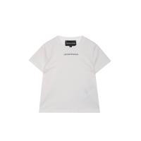 ราคา EMPORIO ARMANI เสื้อยืดเด็กโตผู้ชาย แขนสั้น CTY สี U0003 Off White / With Navy HD 12A (CDS20323875)