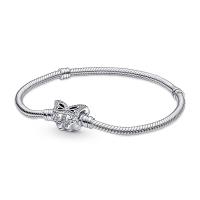 ราคา PANDORA สร้อยข้อมือ Pandora Moments Butterfly Clasp Snake Chain Bracelet สีเงิน 18cm (GRMKPPR000070845)