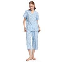ราคา CLAUDIA'S ROMANCE ชุดนอนผู้หญิง เสื้อฮาวายแขนสั้น + กางเกงขา 5 ส่วน พิมพ์ลาย สีน้ำเงิน M (CDS20326739)