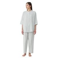 ราคา MUJI ชุดนอนผู้หญิงไร้ตะเข็บข้าง ผ้ากอซแขน 3/4 ส่วน L (MJT51727604)