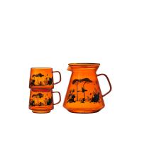 ราคา MEYER ชุดเซ็ตเหยือกแก้วพร้อมฝาและแก้วมัค 3 ชิ้น ลาย Lion King สีส้ม (CDS19771854)