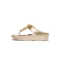 ราคา FitFlop™ รองเท้าแตะแบบหูหนีบผู้หญิง FINO BEADIE-BUTTON METALLIC สี GOLD 8 UK (MKP1921851)